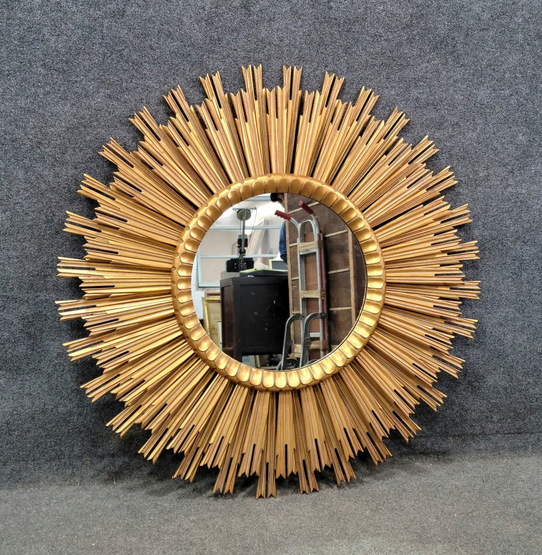 Gold Leaf Gilt Starburst Mirror (1 of 2)