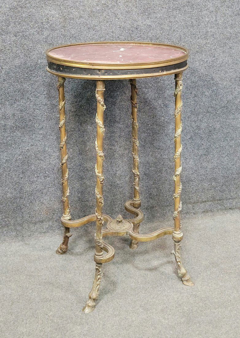 19th Century Bronze Mounted Marble Top Table (1 of 4)