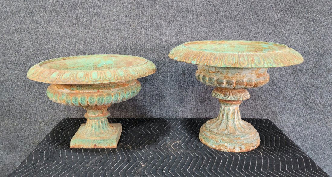 Two Wrought Iron Garden Urns (1 of 3)