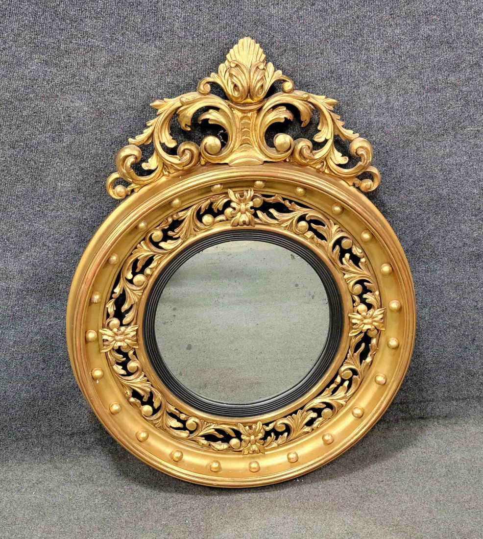 Large Gold Leaf Vortex Mirror (1 of 4)