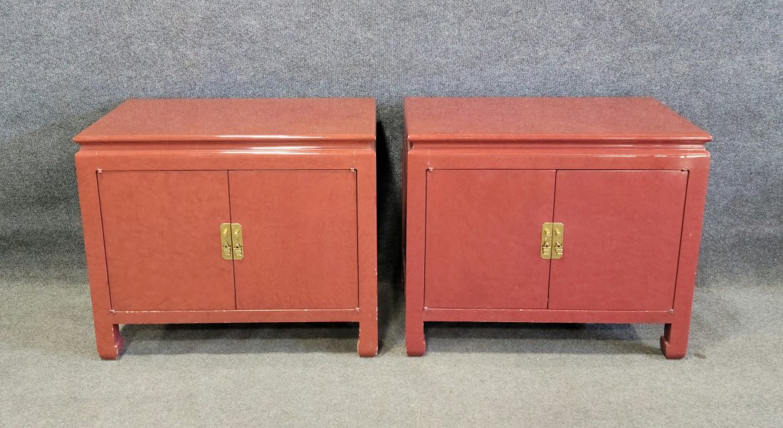 Pair Of Decorator Nightstands: 25"H, 30"W, 18"D