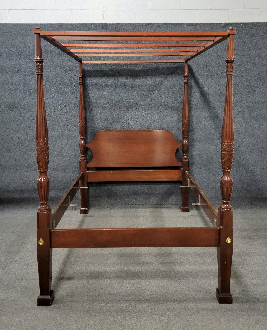 Councill Mahogany Poster Bed With Tester Bed Top (1 of 5)