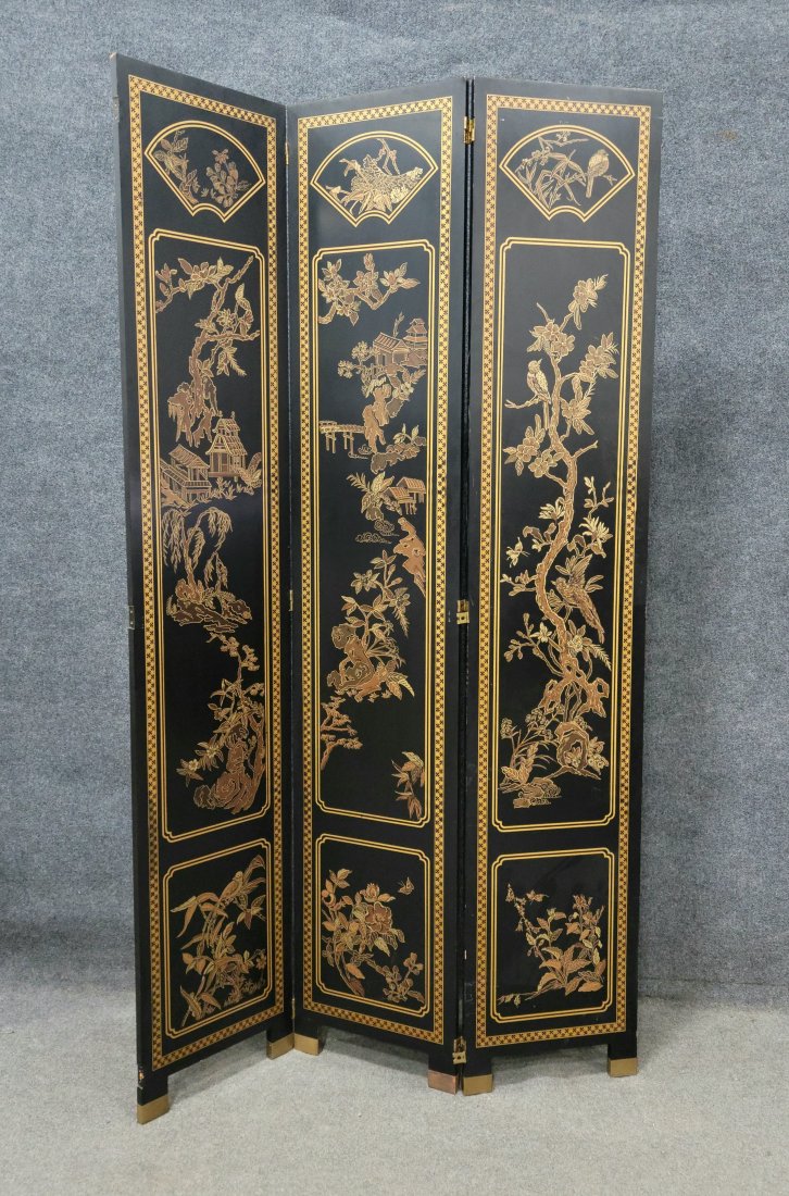 Chinese Screen: 84"H, Each Panel - 16"W