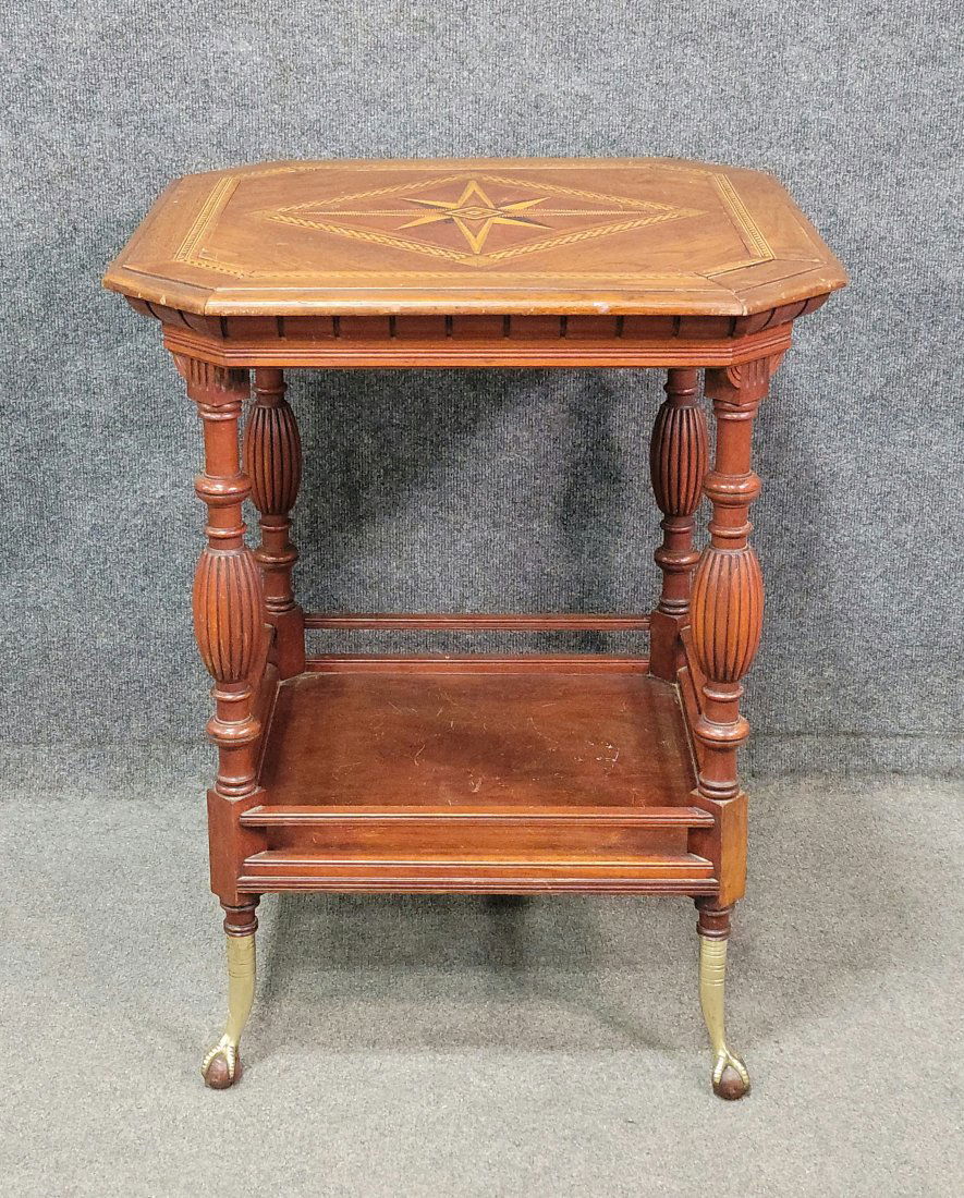 Victorian Inlaid Fern Table (1 of 5)