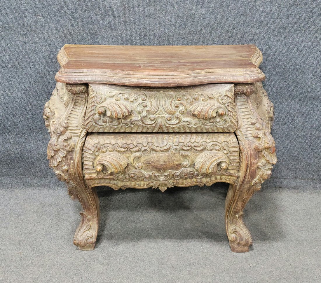 Carved Two Drawer Stand (1 of 6)