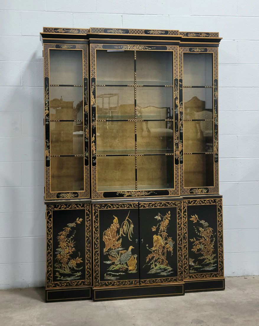 Chinese Breakfront: 80"H, 55"W, 14"D