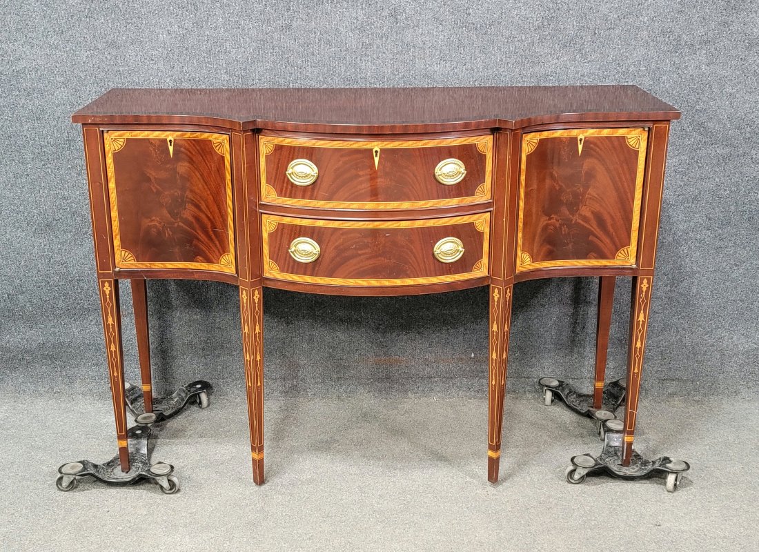 Councill Banded Inlaid Sideboard: 38"H, 56"W, 21"D