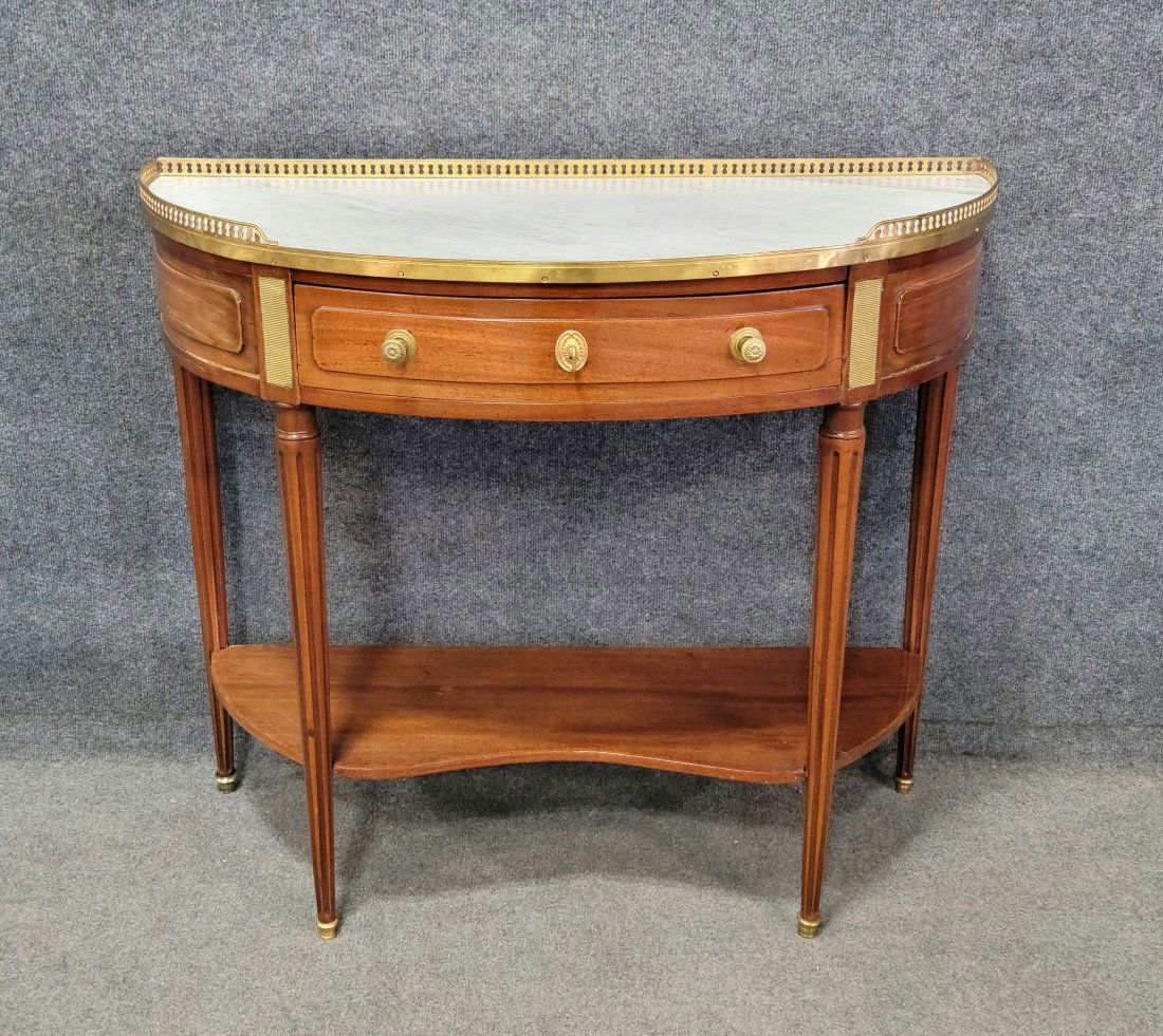 19th Century Directoire Jansen Style Marble Top Console (1 of 6)