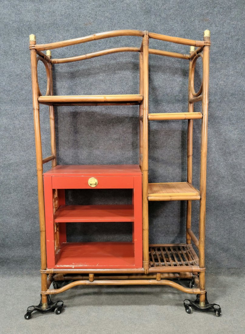 James Mont Style Open Etegere: 74.50"H, 47"W, 19"D