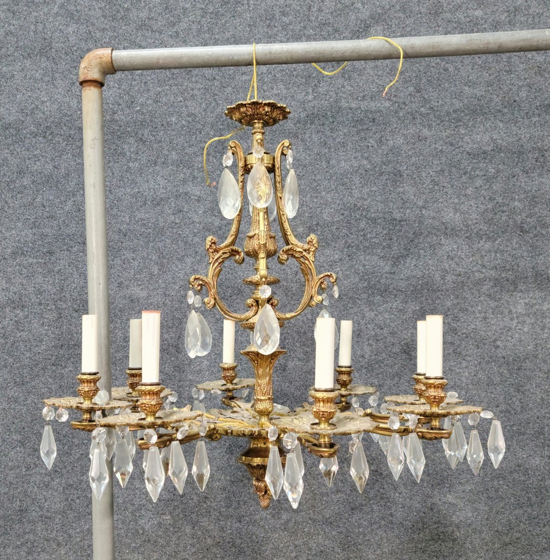 Gilt Chandelier: 27"H, 27"Diameter