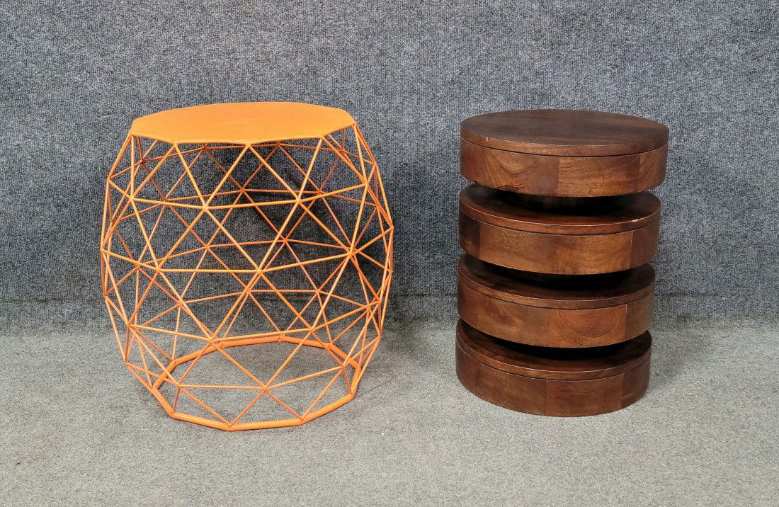 Two Modern Design End Tables (1 of 2)