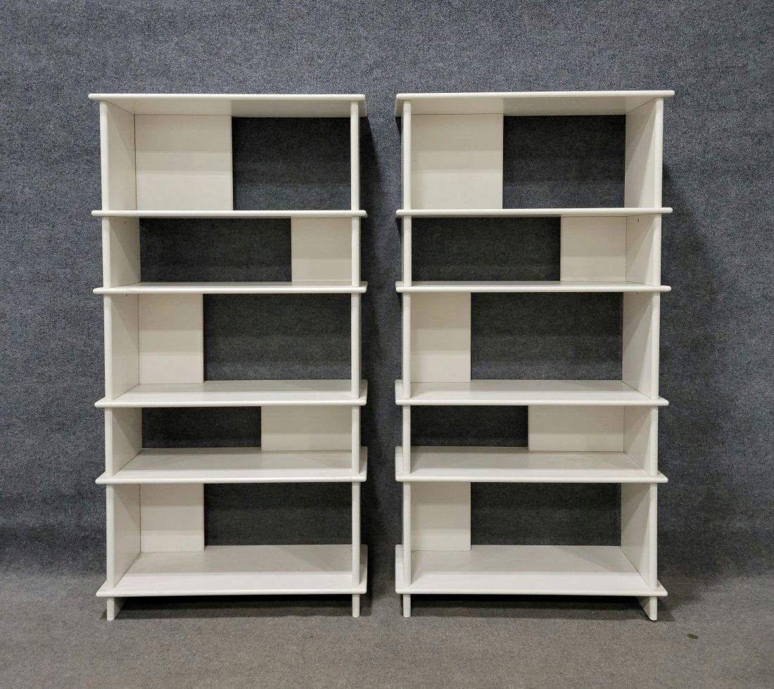 Pair Of Open Modern Bookcases (1 of 3)