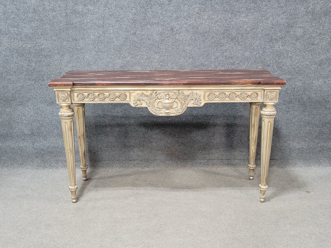 Silver Gilt Console: 35"H, 58.50"W, 20"D
