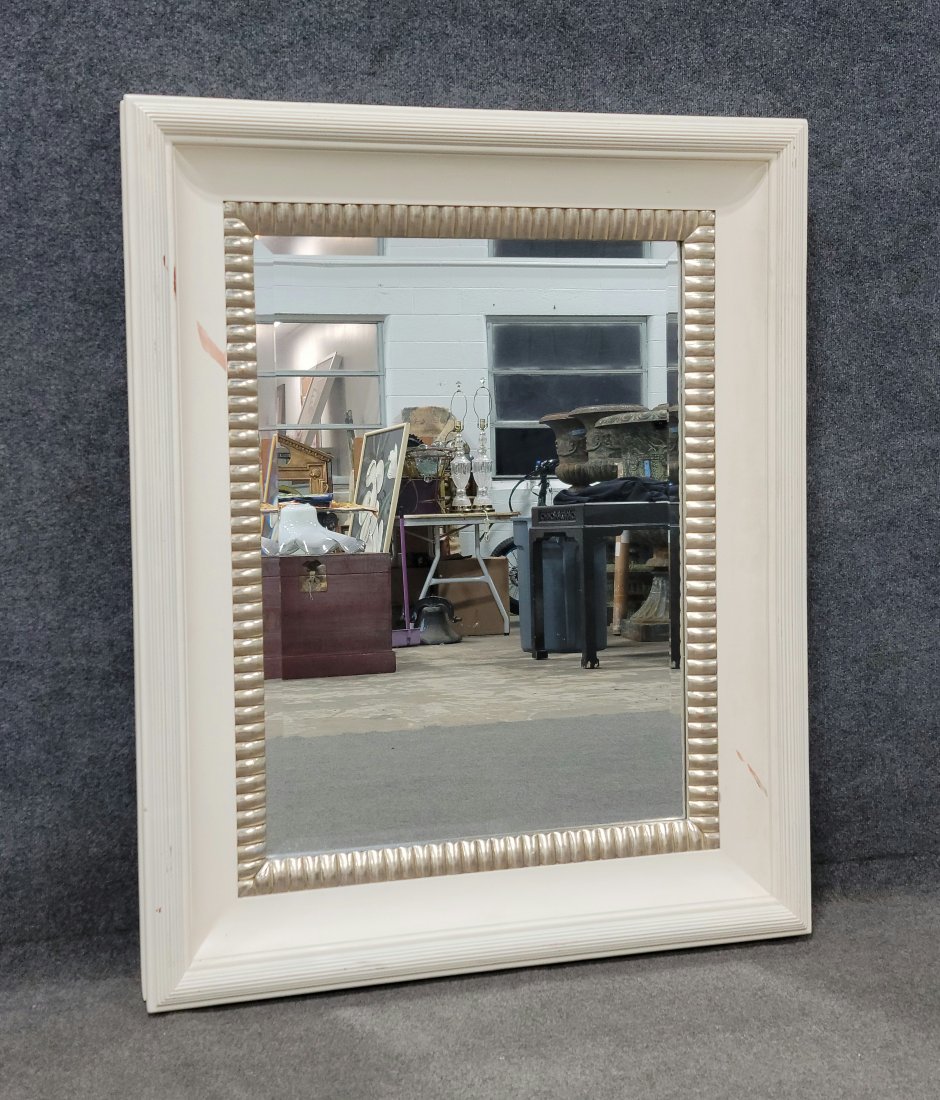 Large White Designer Mirror (1 of 2)