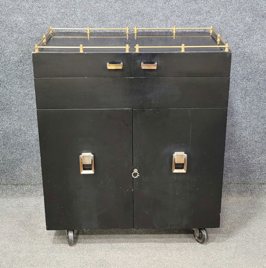 Ebonized Mid Century Bar Cart (1 of 7)