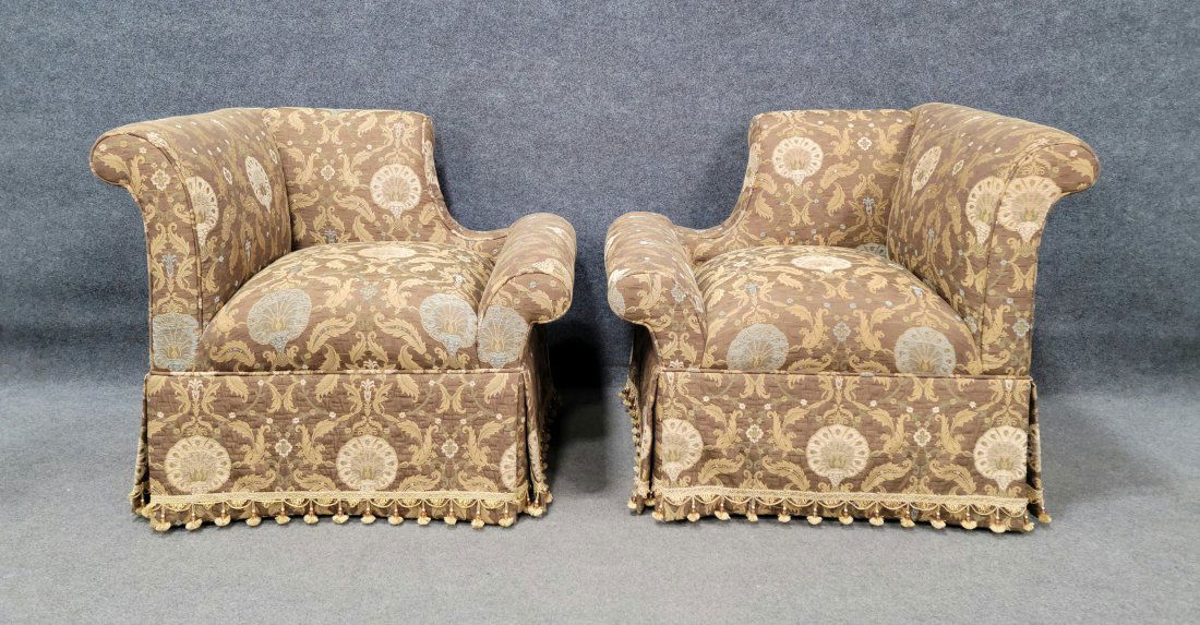 Pair Of Century Upholstered Corner Chairs (1 of 5)