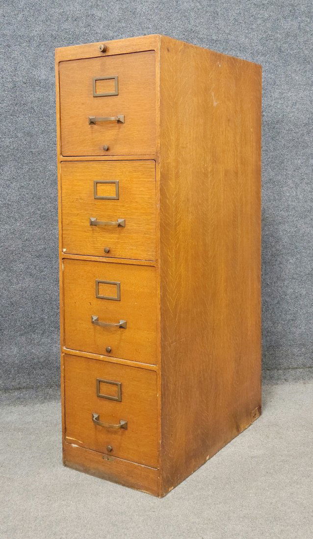 Globe Wernicke Oak Filing Cabinet (1 of 6)
