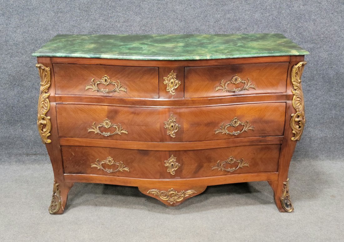 French Bombay Bronze Mounted Commode With Faux Marble (1 of 7)