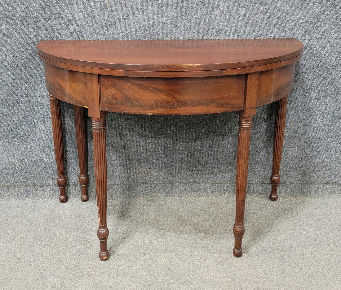 American Mahogany Philadelphia Sheraton Game Table c. 1820 (1 of 6)