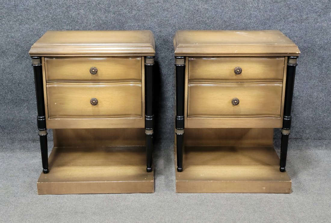 Pair Of French Empire Style Nightstands (1 of 6)