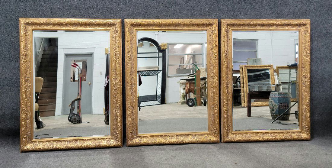3 Large Gilt Mirrors (1 of 2)