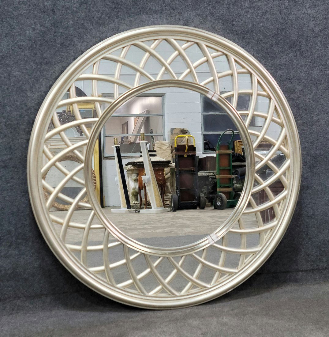 Silver Gilt Round Mirror (1 of 2)