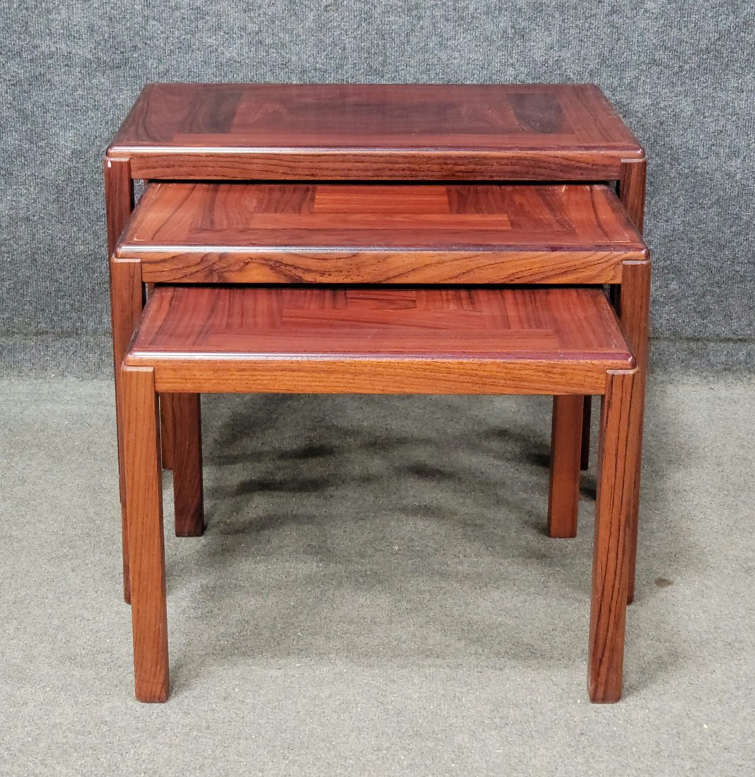Made In Denmark Rosewood Stacked Tables: 17.50"H, 24"W, 15.75"D