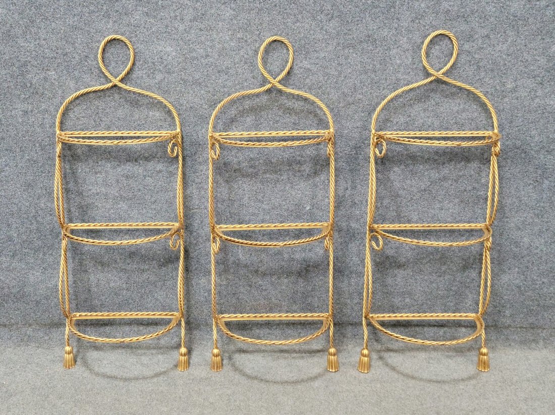 3 Italian Tassel Shelves: 36"H, 14"W, 6.50"D