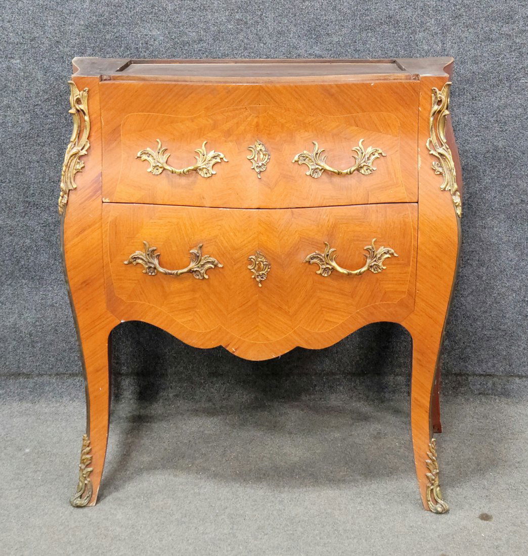 Bronze Mounted French Commode (No Marble): 32.25"H, 33"W, 15.50"D