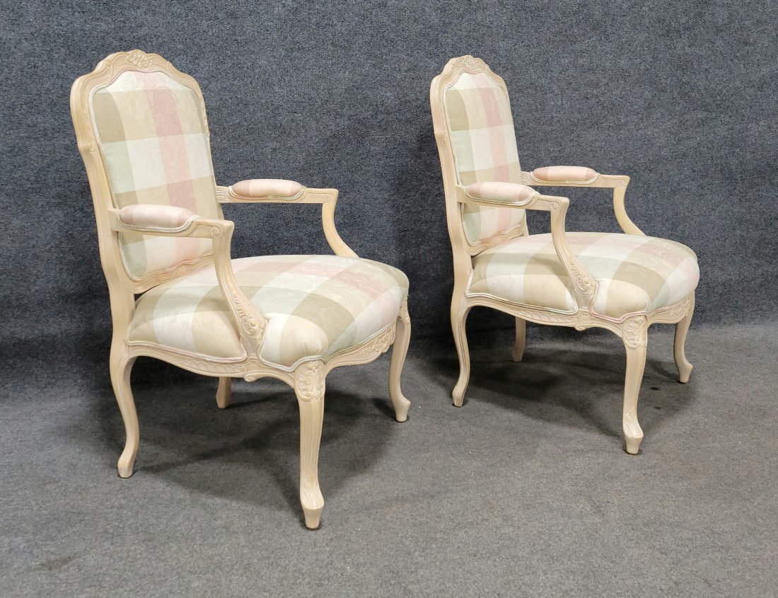 Pair Of Sherrill Open Arm Bergeres: 38.50"H, 26"W, 26.50"D, 18"SH