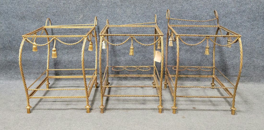 3 Italian Tassel Bar Carts: 23.50"H, 17.50"W, 25.50"D