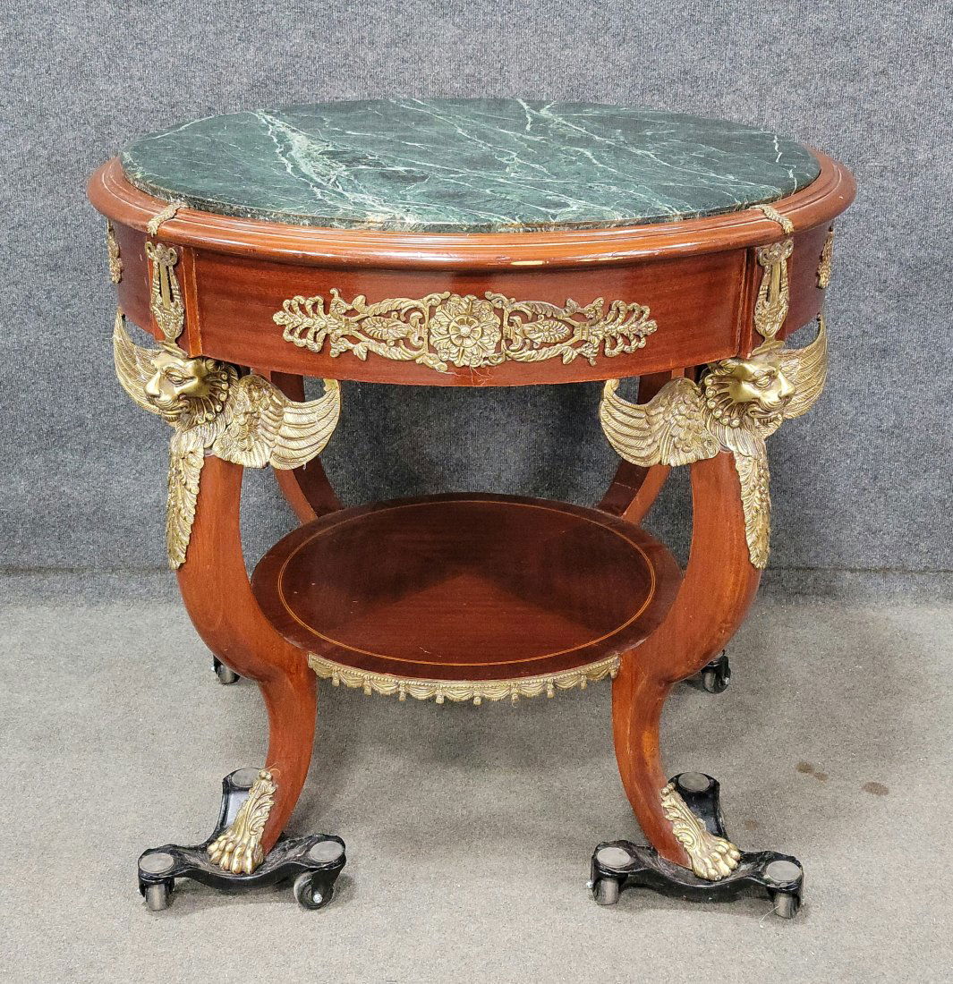 French Empire Marble Top Center Table (1 of 8)
