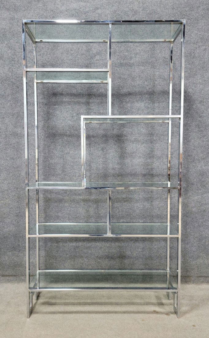 Milo Baughman Etagere: 79"H, 42"W, 16"D