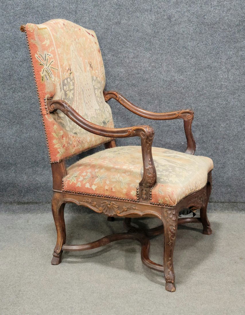 Georgian Tapestry Open Arm Chair (1 of 5)