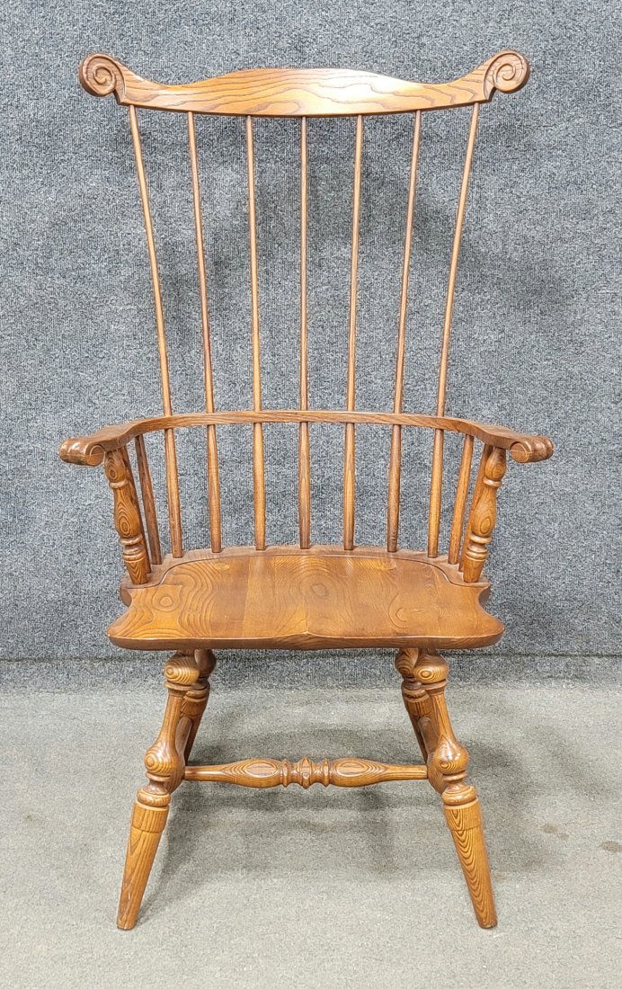 Hitchcock Windsor Chair: 46"H, 27.50"W, 27.50"D, 17.50"SH