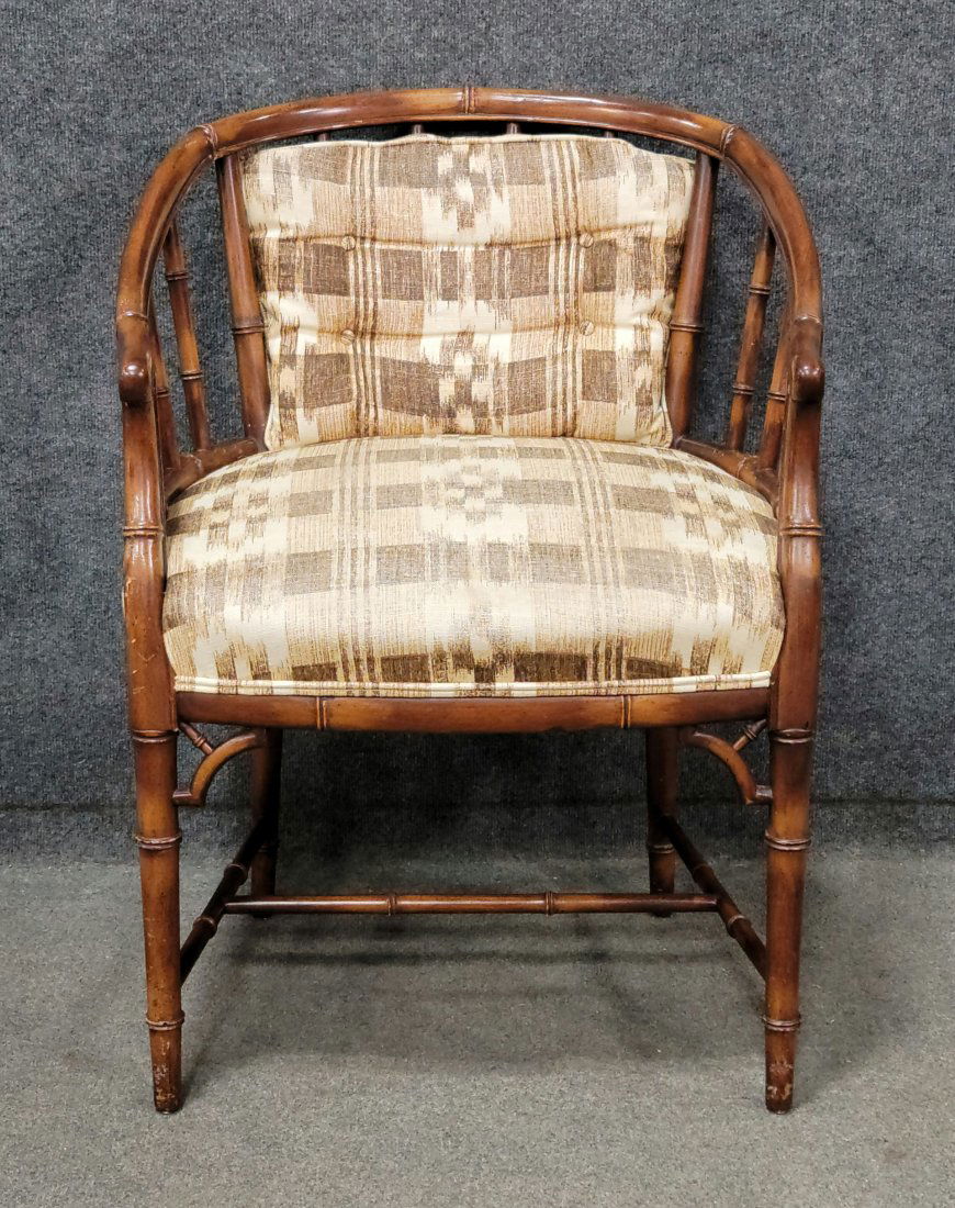 Faux Bamboo Custom Arm Chair (1 of 5)