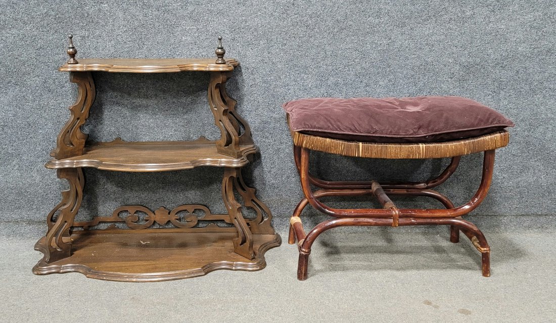 X Bench And Victorian Shelf: -