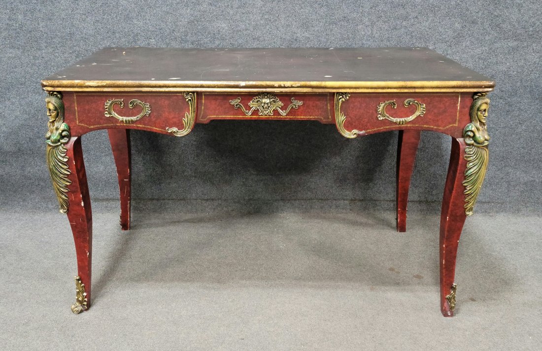 French Style Desk: 31"H, 52.50"W, 29"D