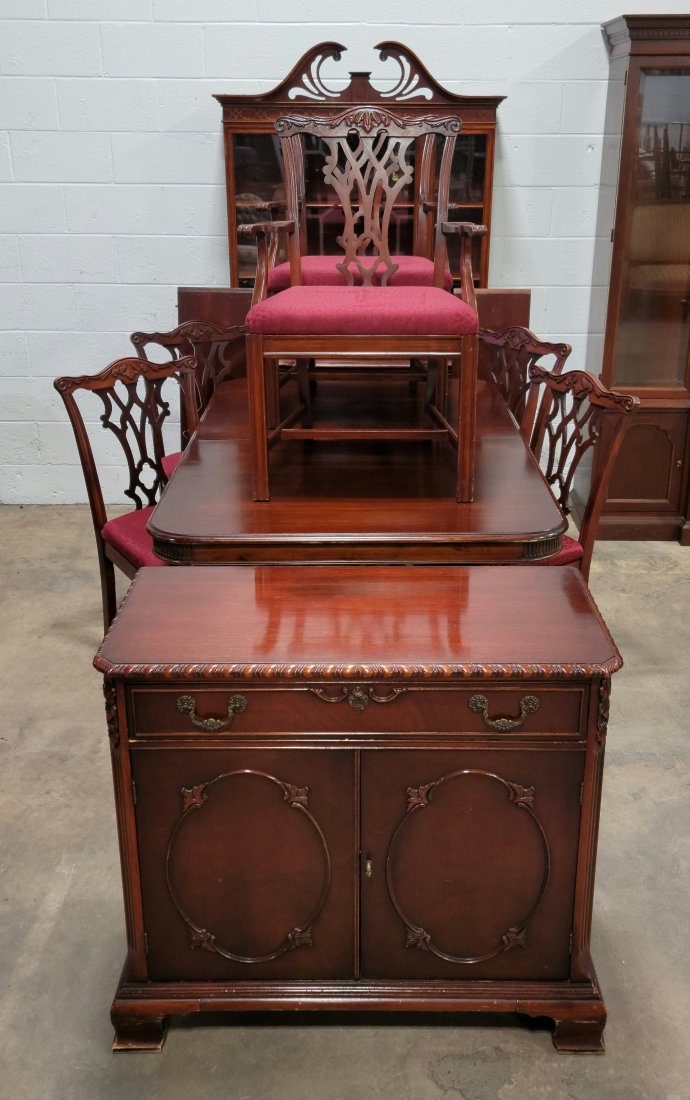 9 Piece Bernhardt Mahogany Dining Room Set (1 of 10)
