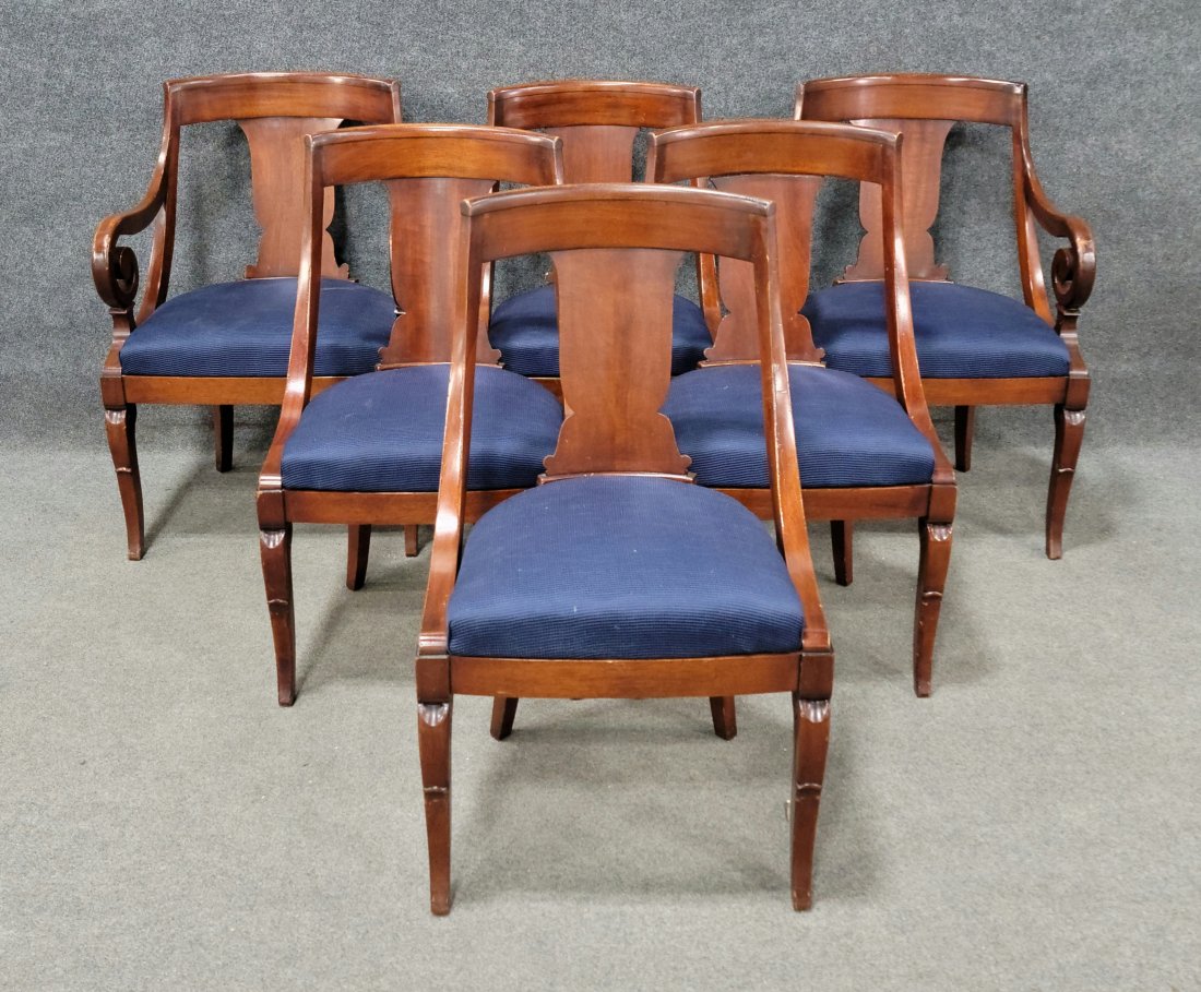 6 Union National Dining Chairs: Arms - 36"H, 24"W, 24"D, 18.50"SH | Sides - 35.50"H, 21.50"W, 24"D, 18.50"SH