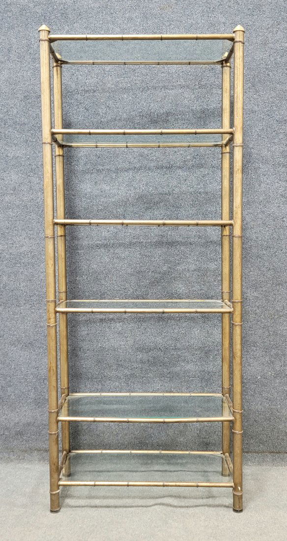 Faux Bamboo Jansen Style Open Etagere (1 of 4)