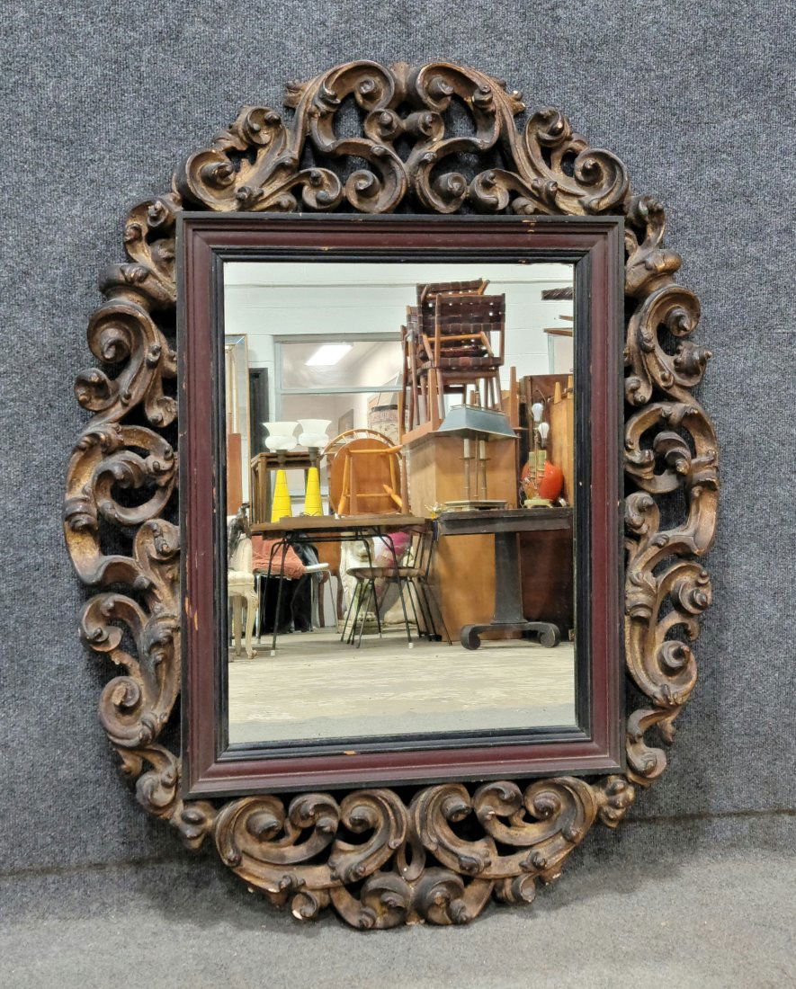 19th Century Italian Carved Mirror (1 of 2)