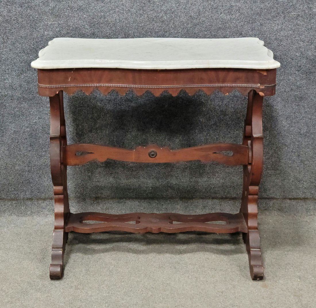 Antique Victorian Marble Top Stand (1 of 5)