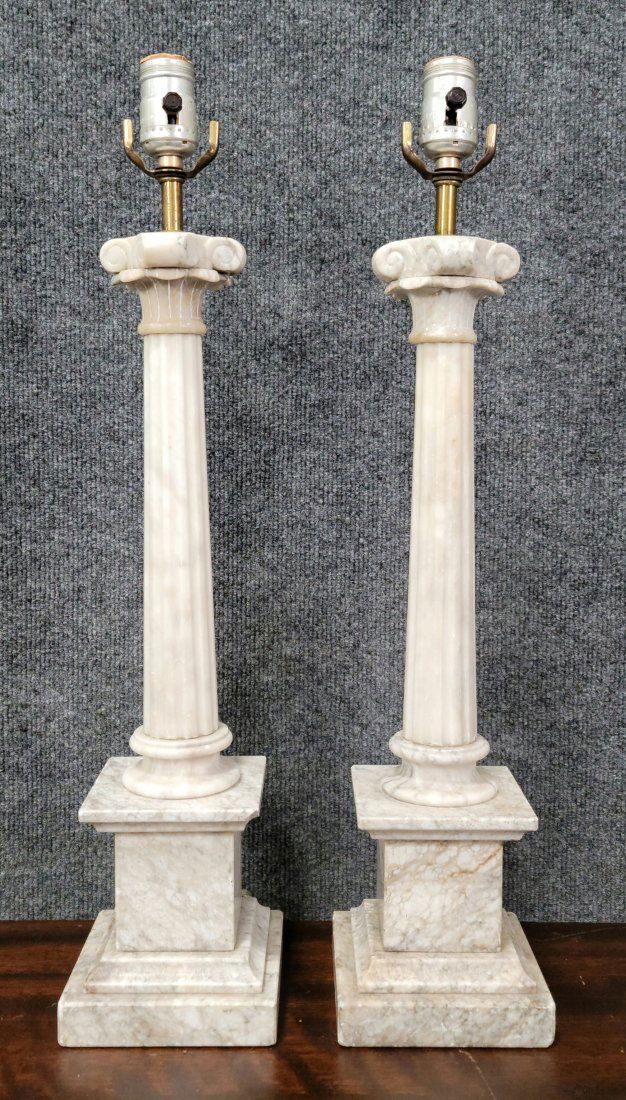 Pair Of Marble Lamps (1 of 2)