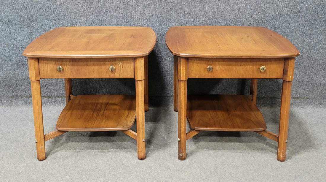Pair Of End Tables: 22"H, 26"W, 30"D