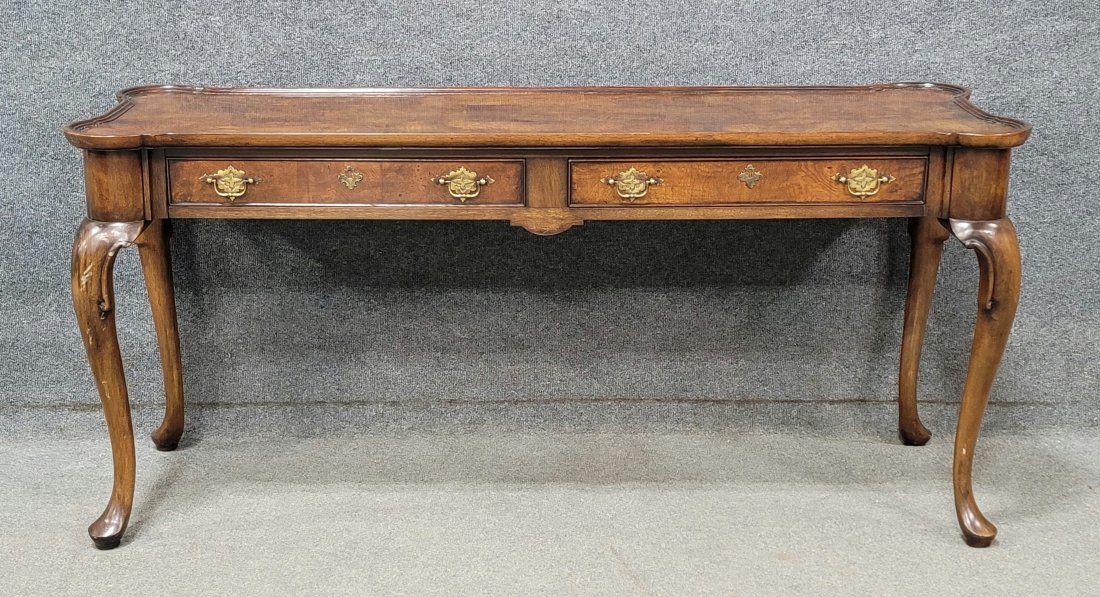 Burl Walnut Hekman Buffet: 27"H, 58"W, 18.50"D
