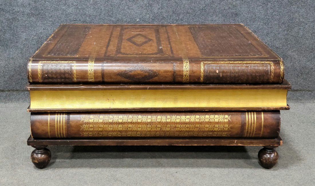 Maitland Smith Leather Top Book Style Coffee Table (1 of 7)