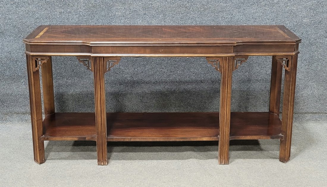 Lane Sofa Table: 26"H, 54"W, 16"D (Signed On Bottom)