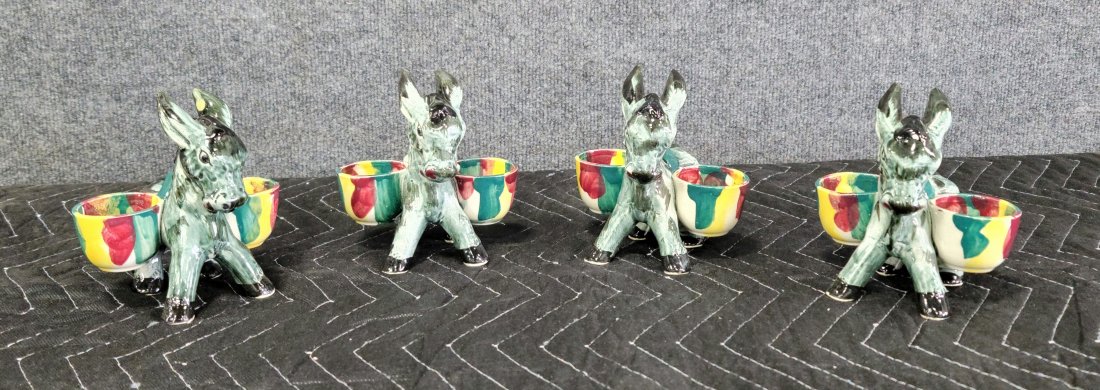 4 Venetian Donkeys: 5"H, 5"W, 3.50"D