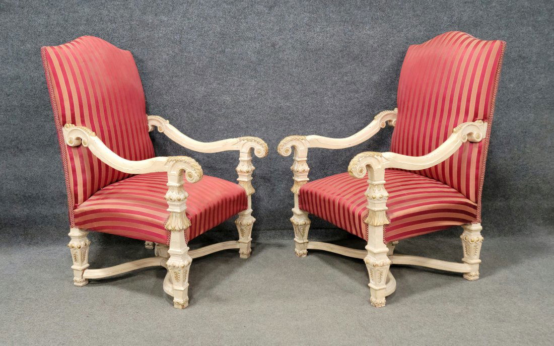 Pair Of Regency Throne Chairs (1 of 4)